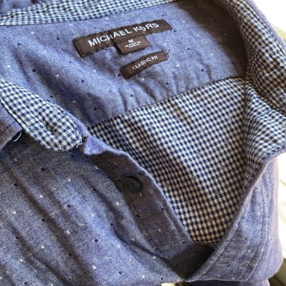 Michael Kors Men's Button Down Classic Fit Shirt Size Medium - Picture 10 of 13